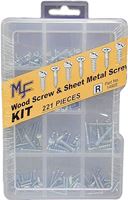 Midwest Fastener 14998 Screw Kit, Sheet Metal/Wood, 221-Piece