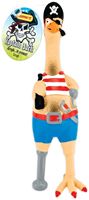 RuffinIt 80528-1 Dog Toy, S, Captain Jack Chicken, Rubber