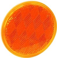 US Hardware RV-660C Safety Reflector, Amber Reflector, Plastic Reflector, Adhesive Mounting