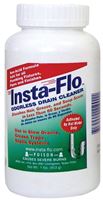 Insta-Flo IS-100 Drain Cleaner, Solid, White, Odorless, 1 lb Bottle, Pack of 12