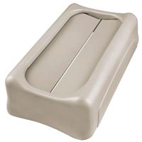 Rubbermaid FG267360BEIG Swing Lid, 23 gal, Plastic, Beige, For: 15-7/8 and 23 gal Slim Jim Containers