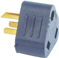 US Hardware RV-307C Adapter, 30 A Female, 15 A Male, 125 V, Male Plug, Female