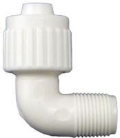 Flair-It PEXLOCK 16810 Pipe Elbow, 1/2 x 3/8 in, MPT, 90 deg Angle