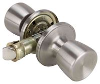 ProSource T-5764SS-PS Passage Knob, Metal, Stainless Steel, 2-3/8 to 2-3/4 in Backset, 1-3/8 to 1-3/4 in Thick Door