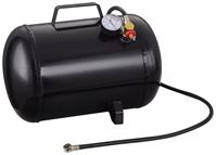 ProSource AT05 Air Tank, 5 gal Tank, 1/4 in Inlet, 5/16 in Outlet, 85 to 125 psi Pressure, Steel, 2 mm Gauge