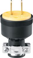 Eaton Wiring Devices BP1723 Electrical Plug, 2 -Pole, 15 A, 125 V, Slot, NEMA: NEMA 1-15, Black