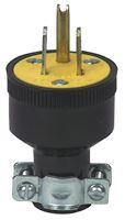 Eaton Wiring Devices BP1709 Electrical Plug, 2 -Pole, 15 A, 125 V, Slot, NEMA: NEMA 5-15, Black