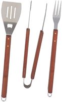 Omaha Barbecue Tool Set with Handle and Hanger, 1.5 mm Gauge, Stainless Steel Blade, Stainless Steel