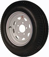 MARTIN Wheel DM452C-5I Trailer Tire, 1045 lb Withstand, 4-1/2 in Dia Bolt Circle, Rubber