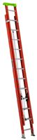 Louisville L-3022-24PT Extension Ladder, 286 in H Reach, 300 lb, 1-1/2 in D Step, Fiberglass, Orange