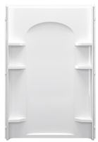 Sterling Ensemble 72222100-0 Shower Back Wall, 72-1/2 in L, 48 in W, Vikrell, High-Gloss, Alcove Installation, White