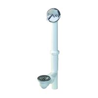 Plumb Pak 64WDS Bath Drain Assembly, Plastic, White, Diamond Shine