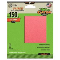 Gator 4073 Sanding Sheet, 4-1/2 in L, 4-1/2 in W, Fine, 150 Grit, Aluminum Oxide Abrasive