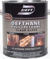 PPG Defthane 021-01 Polyurethane, Gloss, Liquid, Amber, 1 gal, Can, Pack of 4