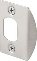 Defender Security E 2456 Door Strike Plate, 2-1/4 in L, 1-7/16 in W, Steel, Satin Nickel