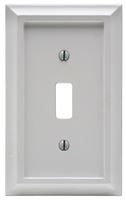 Amerelle 2040TW Wallplate, 1 -Gang, Wood, White, Pack of 4