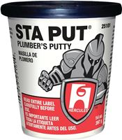 Hercules Sta Put Series 25101 Plumbers Putty, Solid, Off-White, 14 oz