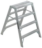 Louisville L-2032-04 Sawhorse, 300 lb, 36-1/4 in W, 48-3/4 in H, 8-5/8 in D, Aluminum, Silver