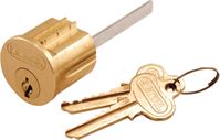 Prime-Line SE 70002 Lock Cylinder, Keyed Different Key, Brass, Brushed Brass, Segal Keyway