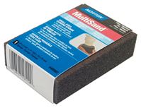 Norton MultiSand 49502 Sanding Sponge, 4 in L, 2-3/4 in W, 80, 150 Grit, Fine, Medium, Aluminum Oxide/Nylon Abrasive