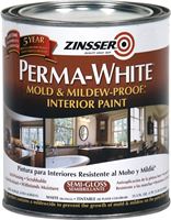 Zinsser 02754 Kitchen and Bath Paint, Semi-Gloss, White, 1 qt, Can, Water, Pack of 6