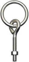 National Hardware 2061BC Series N220-624 Hitch Ring with Eye Bolt, 160 lb Working Load, 2 in ID Dia Ring, Steel, Zinc, 1/BAG