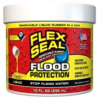 Flex Seal Flood Protection RLSYELR12 Rubberized Adhesive, Liquid, Yellow, 10 oz, Can