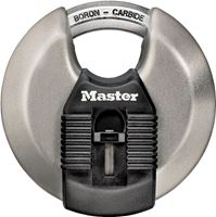 Master Lock Magnum Series M50XKAD Padlock, Keyed Different Key, Shrouded Shackle, 7/16 in Dia Shackle, 3-1/8 in W Body, Pack of 6