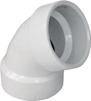 Canplas 192604 Pipe Elbow, 4 in, Hub, 60 deg Angle, PVC, White