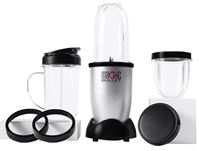 Magic Bullet MBR-1101 Personal Blender and Mixer Set, 0.5 L Bowl, 250 W, 1-Speed, Aluminum, Silver, Plastic Bowl