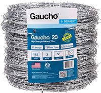 Gaucho 118290 Barbed Wire, 1320 ft L, 15-1/2 Gauge, Flat Barb, 5 in Points Spacing