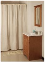 Simple Spaces SD-MCP01-W3L Shower Curtain, Vinyl, White, White