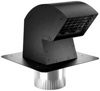 Imperial VT0640 Roof Vent Cap, 4 in Connection, Steel, Black, Galvanized, Pack of 3