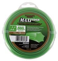 ARNOLD Maxi Edge WLM-80 Trimmer Line, 0.080 in Dia, 40 ft L, Polymer, Green