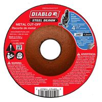 Diablo Steel Demon DBDS45045701F Cut-Off Disc, 4-1/2 in Dia, 0.045 in Thick, 7/8 in Arbor, Ceramic Abrasive, 1/PK