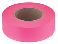 Empire 77-003 Flagging Tape, 200 ft L, 1 in W, Pink, Plastic