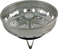 Plumb Pak PP820-50 Basket Strainer with Spring Style Post, 3.15 in Dia, Stainless Steel, For: Sink