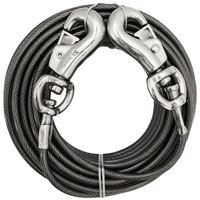 Boss Pet PDQ Q682000099 Super Beast Tie-Out, 20 ft L Belt/Cable, For: Dogs Up to 125 lb