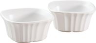 Corningware 1111281 Bake Dish Set, 7 oz Capacity, Stoneware, French White, Dishwasher Safe: Yes