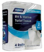 Camco 40274 Toilet Tissue, 500 Sheets per Roll, 2-Ply, Pack of 4