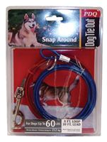 Boss Pet PDQ Q251500099 Pet Tie-Out Belt, 10 ft L Belt/Cable, For: Large Dogs up to 60 lb