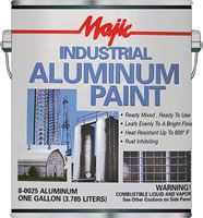 Majic Paints 8-0025-1 Aluminum Paint, Oil Base, 1 gal, Pail, 600 sq-ft/gal Coverage Area, Pack of 4