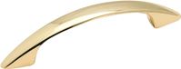 Amerock BP34163 Cabinet Pull, 4-1/16 in L Handle, 3/4 in H Handle, 3/4 in Projection, Zinc, Polished Brass