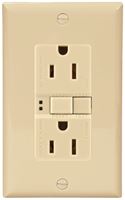 Eaton Wiring Devices SGF15V-SP GFCI Duplex Receptacle, 2 -Pole, 15 A, 125 V, Back, Side Wiring, NEMA: 5-15R, Ivory