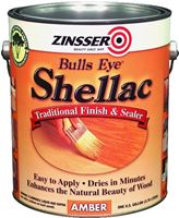 Zinsser 00701 Shellac, Mid-Tone, Amber, Liquid, 1 gal, Can, Pack of 2