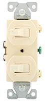 Eaton Wiring Devices 271LA Combination Toggle Switch, 15 A, 120/277 V, Screw Terminal, Steel Housing Material, Pack of 10