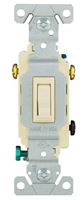 Eaton Wiring Devices 1303-7LA Toggle Switch, 15 A, 120 V, Polycarbonate Housing Material, Light Almond, Pack of 10