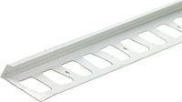 M-D 31351 Tile Edge, 96 in L, 3/8 in W, Ceramic, Clear Anodized