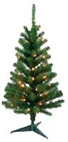 Hometown Holidays 07724 Pre-Lit Tree, 24 in H, Tillamook Fir Family, 110 V, Mini Bulb, Clear Light, Pack of 12