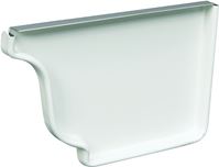 Amerimax 27006 Gutter End Cap, 5 in L, Aluminum, White, For: 5 in K-Style Gutter System